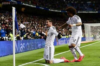 James Rodriguez scores as Real Madrid beat Sevilla 2-1 in La Liga