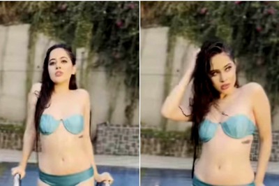 Urfi Javed Flaunts Her Bikini Look As She Poses In a Pool, Fans Say 'Pani Mein Bhi Aag Laga Do'