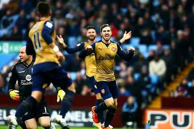 EPL: Arsenal beat Aston Villa 2-0 to move top of the table