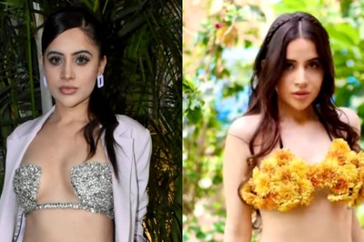 Urfi Javed Pairs Lavender Jacket with Silver Co-Ord Skirt Set After Making Heads Turn in Flower Costume; See Pics