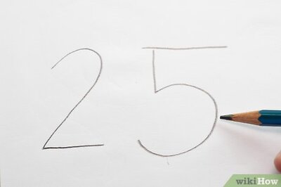 How to Make the Number 25 Into a Dog Wearing a Cap