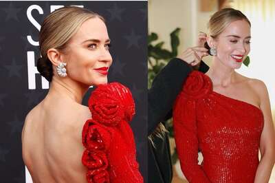 Watch: Emily Blunt Picks Breathtaking Red Gown For Critics Choice Awards 2024