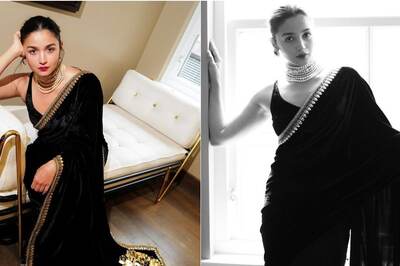 Alia Bhatt Dazzles In A Classic Black Sabyasachi Saree for London Premiere of Her Upcoming Series Poacher