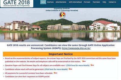 GATE 2018 Results Declared by IIT Guwahati: Check on gate.iitg.ac.in