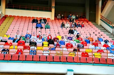 Belarusian Football Club Puts Mannequins in Stands as Fans Stay Away