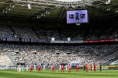 Not Plastic Fans But Cardboard Cutouts Watch on as Borussia Monchengladbach Face Bayer Leverkusen in Bundesliga