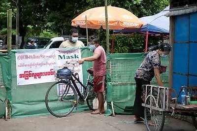 Myanmar Residents Barricade City Streets As Coronavirus Cases Rise