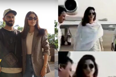 IND vs AUS: Anushka Lands in Ahmedabad To Support Virat Kohli With Vamika; Hides Baby Bump | Watch