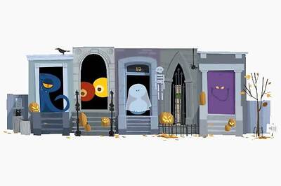 Google doodles Happy Halloween!