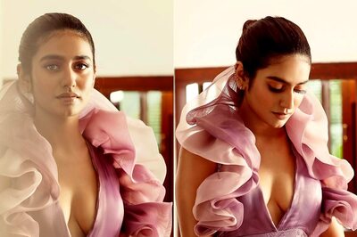 Priya Prakash Varrier Looks Stunning In A Lavender Long Gown; See Sexy Pics