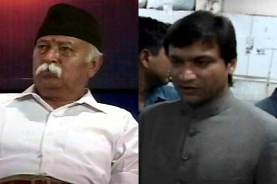 BJP upset after JD(U) leader compares RSS chief to Owaisi