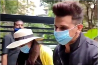 Yuvika Chaudhary and Prince Narula Step Out After Covid-19 and Dengue Recovery, Watch Video