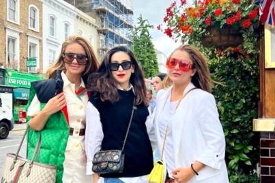 Karisma Kapoor Misses 'Bebo and Malla' as She Meets Amrita Arora, Natasha Poonawalla in London