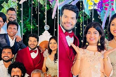 Tujhyat Jeev Rangala Team Attends Engagement of Hardeek Joshi and Akshaya Deodhar