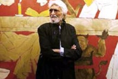 MF Husain's London show stopped