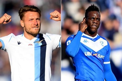 Serie A: Ciro Immobile Double Lifts Lazio after Insulted Mario Balotelli Scores for Brescia