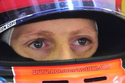 Grosjean leads testing for second day