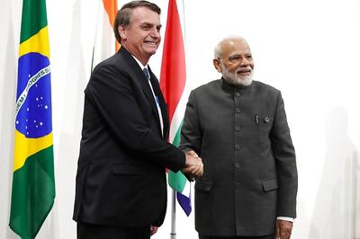 Brazilian President Jair Bolsonaro Arrives in India; both Countries to Ink 15 Pacts Tomorrow