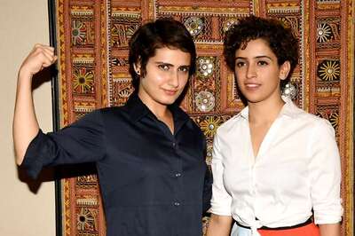 Aamir Khan's Dangal Daughters Fatima Sana Shaikh-Sanya Malhotra Flaunt Muscle Power, See Photos
