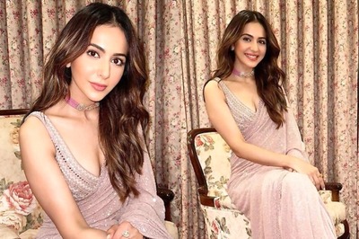 Rakul Preet Singh Oozes Ethereal Beauty in a Gorgeous Pink Sequined Saree and Plunge Blouse; See Photos