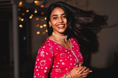 Sapthami Gowda Paints Town Red In Her Anarkali Suit