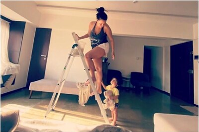 Here's How 1.5 Years Old Mehr is Watching Over Her Mother Neha Dhupia