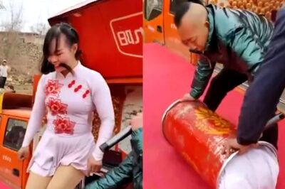 Netizens Feel Claustrophobic As Woman Tries To Fit Herself Into A Drum