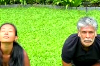 Watch: Milind Soman Performs Surya Namaskar with Wife Ankita Konwar on Lush Green Surface