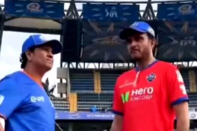 'Indian Legends Reunited': Sachin Tendulkar and Sourav Ganguly Share a Heartfelt Chat Ahead of MI vs DC - WATCH