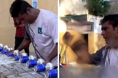 Pakistani Man Creates World Record By Crushing 39 Cans With Head In 30 Seconds