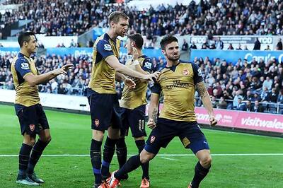 Giroud, Campbell score as Arsenal beat Swansea 3-0 in Premier League