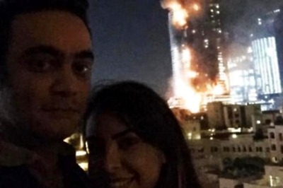 This couple posts a selfie with the burning Dubai hotel in the background; slammed by Twitteratti