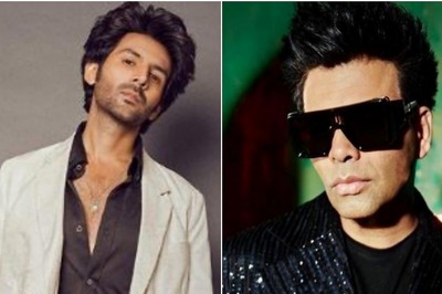 Kartik Aaryan Refrains from Dancing to JugJugg Jeeyo Song As He Shares Stage With Karan Johar; Watch