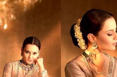 Kangana Ranaut's Saree Game is on Point As She Steps Out For 'Emergency' Promotions