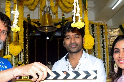 Dhanush Begins Shooting for Debut Telugu Film 'Sir', See Pictures From Puja Ceremony