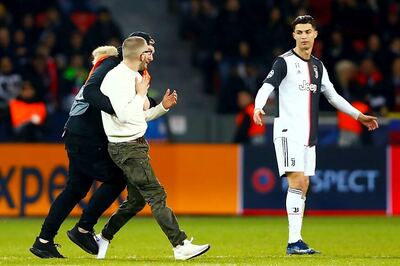 Cristiano Ronaldo Rages on Pitch Invaders After Scoring in Juventus' Champions League Win