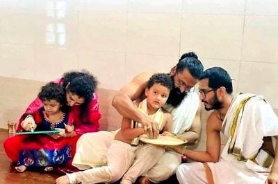 In Pics: Kantara Actor Rishab Shetty With His Daughter At Her Aksharabhyasam Ceremony