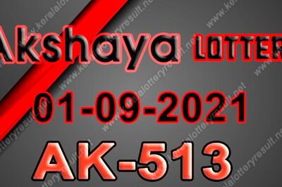 Kerala Akshaya AK-513 Lottery Result 2021 Live Updates: Check Winning Numbers for September 1