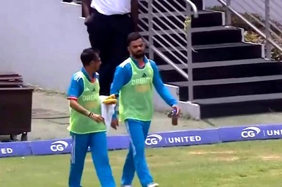 Watch: Virat Kohli Turns Water Boy After Getting Rested for 2nd ODI vs West Indies