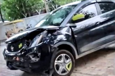 Five-Star Safety Rated Tata Nexon Crashes With Toyota Fortuner, Passengers Escape Unhurt