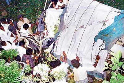 Bangalore: 9 killed as truck falls into ditch