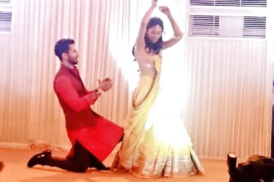 Mira Rajput flaunts Anita Dongre's lehenga for sangeet