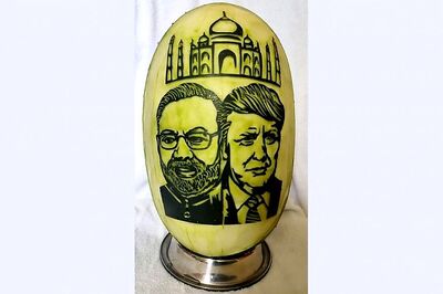 Tamil Nadu Artist Carves Image of Trump, Modi and Taj Mahal on Watermelon Ahead of Visit