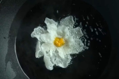 Woman Cuts Rice Paper Into Flower And Then Deep Fries It; Result Will Leave You Shocked