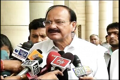 M Venkaiah Naidu takes on Congress on land bill issue