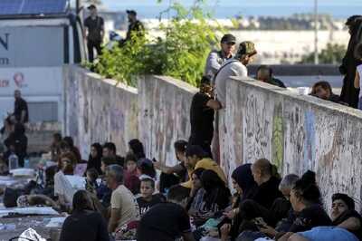 Fearful Families Sleep On Beaches And Streets After Israel Bombs Hezbollah Positions In Beirut