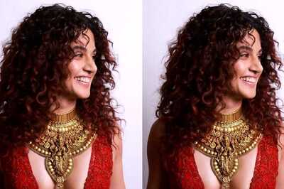 Taapsee Pannu Burns the Internet in Red Dress with Extra Plunging Neckline; Netizens Go 'Ufff'