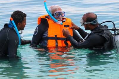 PM Modi Goes Snorkelling in Lakshadweep, Shares Beautiful Photos of Corals, Fish | Pics Inside
