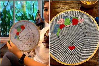Twinkle Khanna Embroiders Frida Kahlo's Portrait as She Remembers Her Grandmother's Lessons