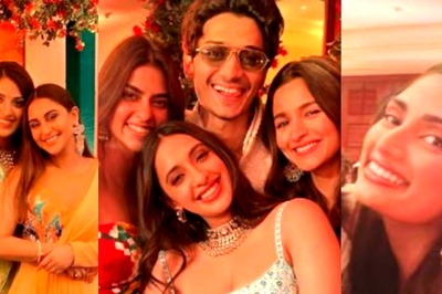 Alia Bhatt, Athiya Shetty, Krystle D'souza Attend Anushka Ranjan and Aditya Seal's Sangeet, See Pics